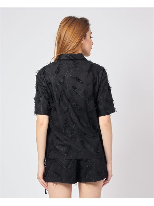 Chemise femme Silvian Heach à franges all-over SILVIAN HEACH | GPP25332CABLACK